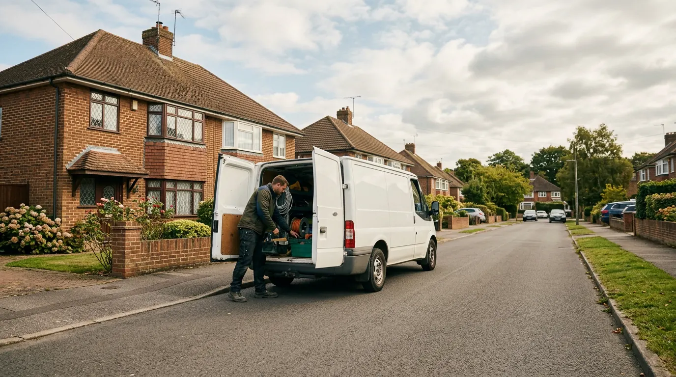 Van-Based Franchises for sale in the UK — editorial photo of a UK van-based business